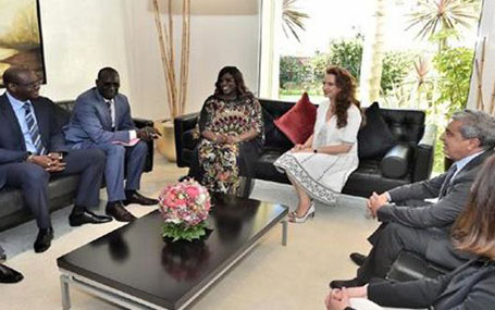 صاحبة السمو الملكي الأميرة للا سلمى تستقبل بالرباط السيدة الأولى لجمهورية السنغال